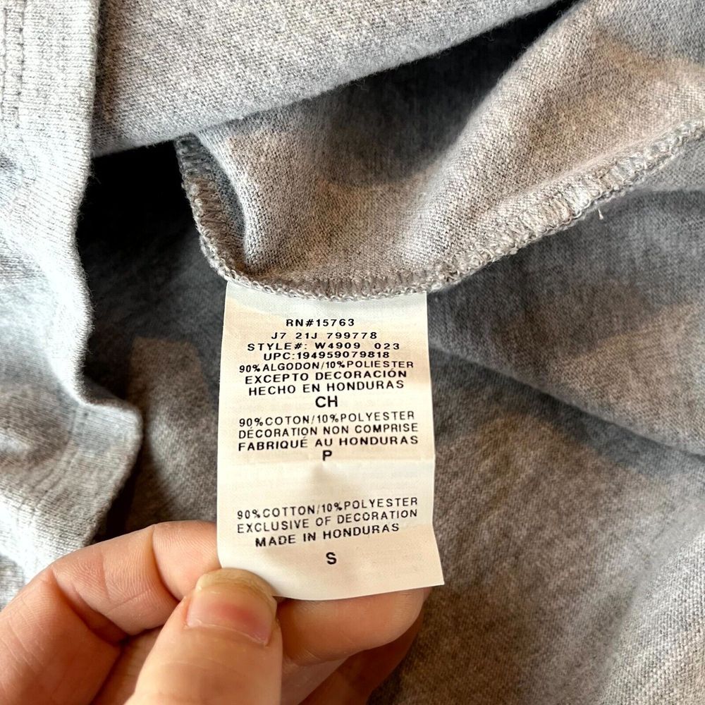 Champion Hoodie Women Small Gray Cotton Logo Kangaroo Pockets Side Slit Pullover - Picture 7 of 10